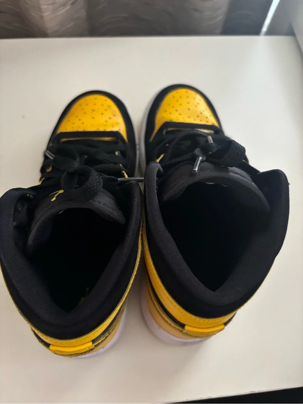 Jordan Mid-Top Sneakers in Black and Yellow